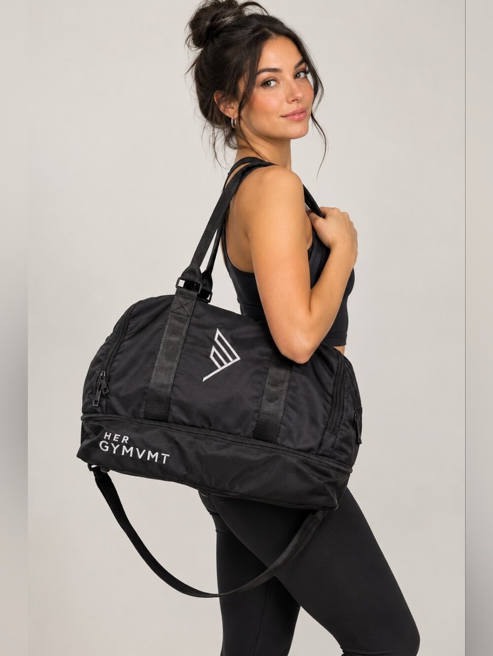 Black Women's GYMVMT Duffel Bag